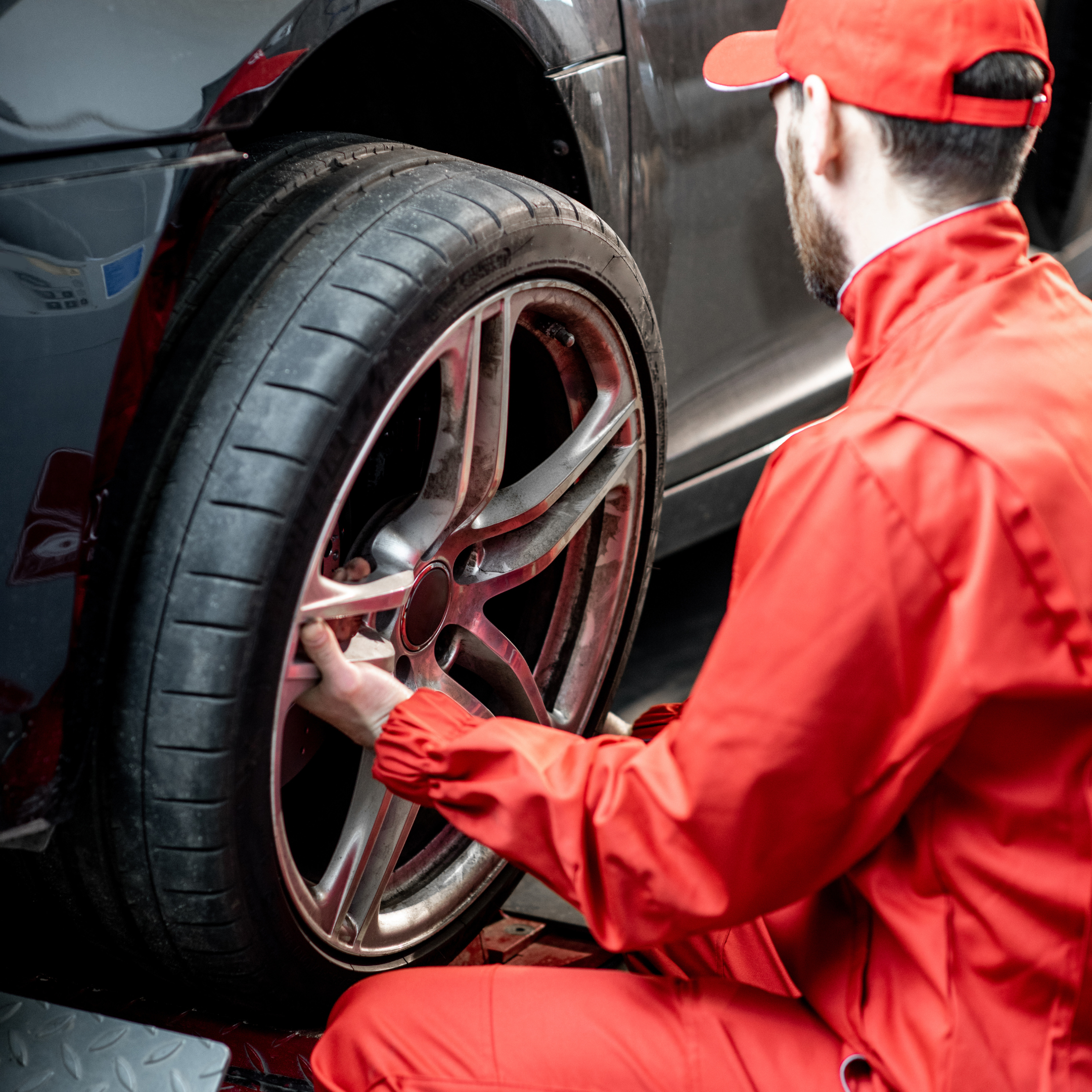 Quick Mobile Tyres technician fitting a tyre on-site in Sydney
