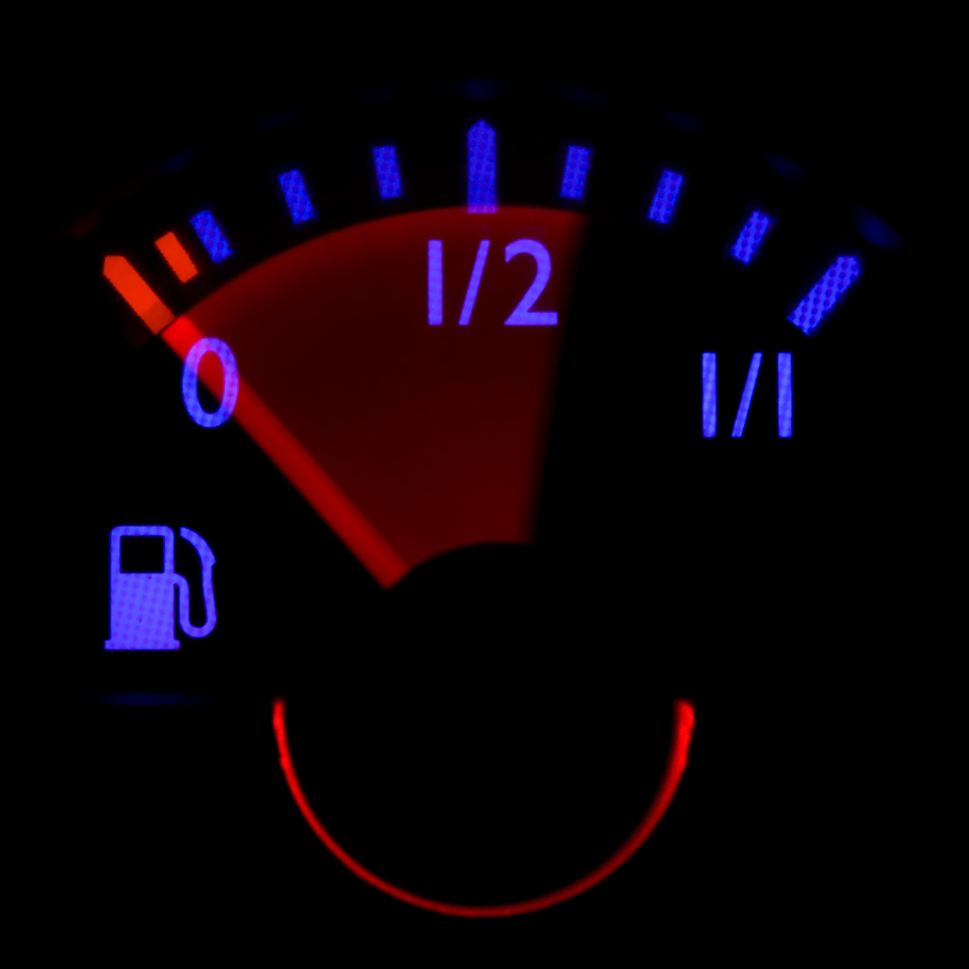Onsite fuel delivery service Sydney - empty fuel gauge warning