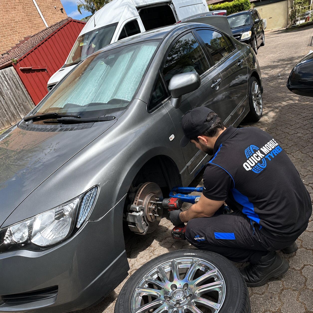 Quick Mobile Tyres technician on-site